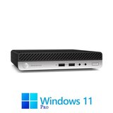 Mini PC HP ProDesk 400 G4, Hexa Core i5-9500T, 16GB DDR4, SSD, Win 11 Pro